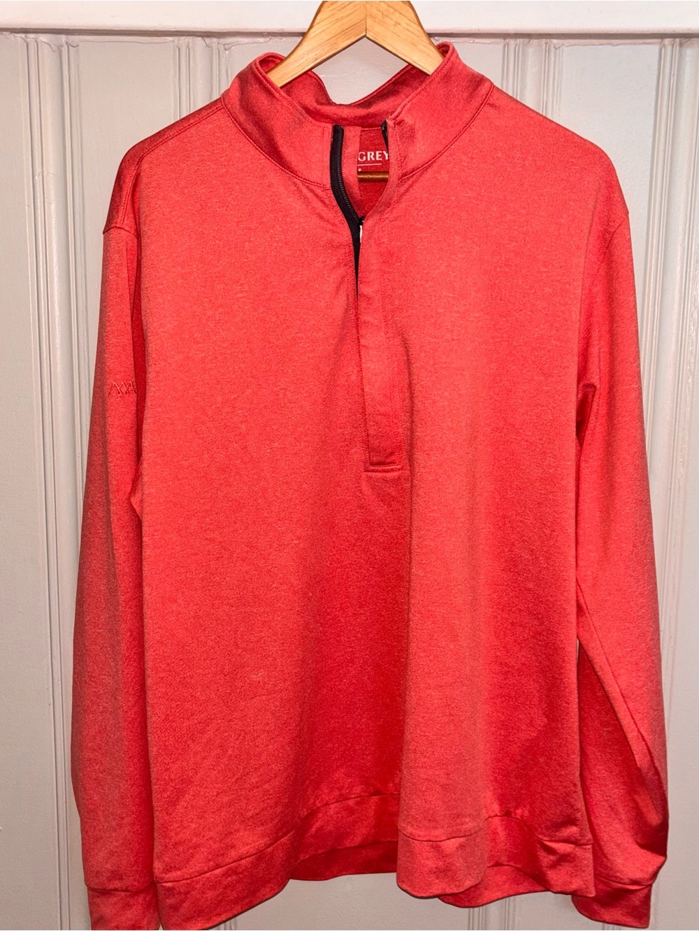 Matte Grey Men’s Large Hightower Half Zip Coral from Hauz of Grey Performance